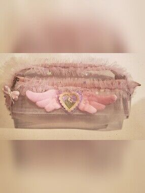 Cute Kawaii Case / Makeup Bag / Purse / Wallet With Bows & Hearts Decorations